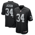 Las Vegas Raiders Bo Jackson Black Game Retired Player Football Jersey