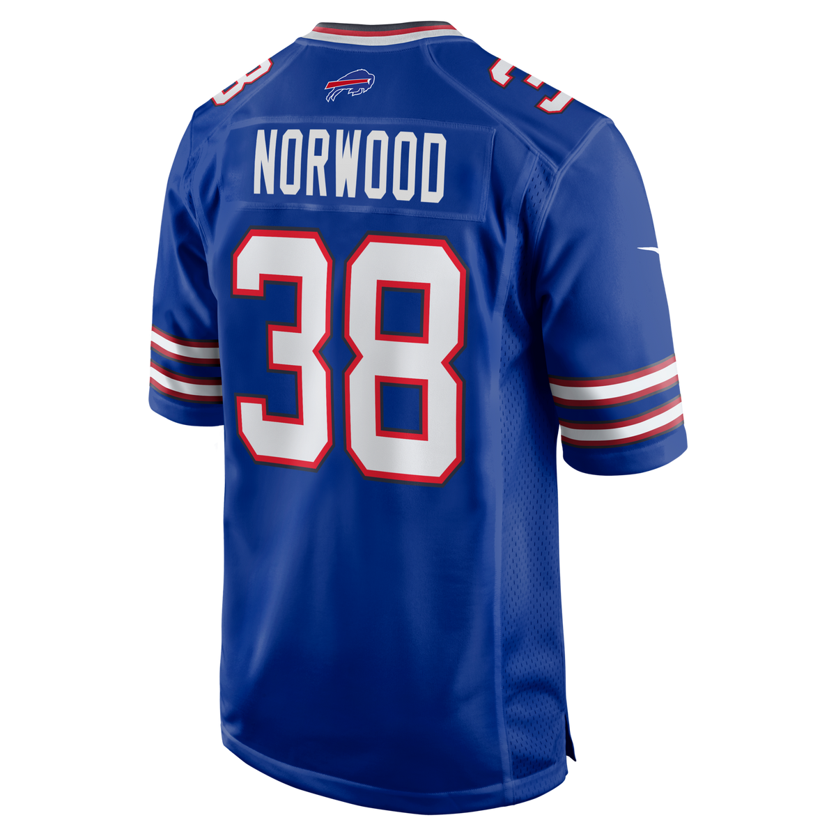 Buffalo Bills Tre Norwood Royal Team Game Football Jersey