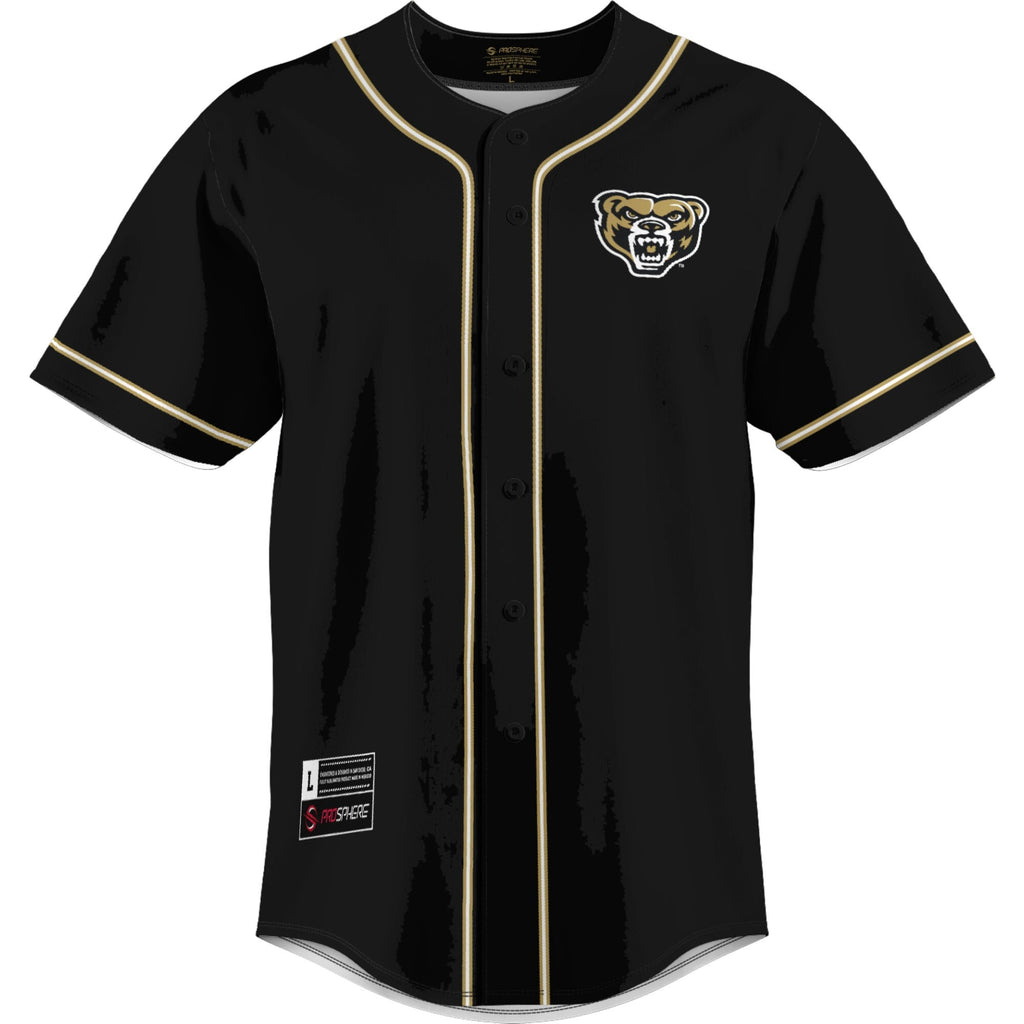 Oakland Golden Grizzlies Lightweight Baseball Jersey - Black
