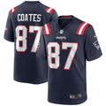 New England Patriots Ben Coates Navy Game Retired Player Football Jersey