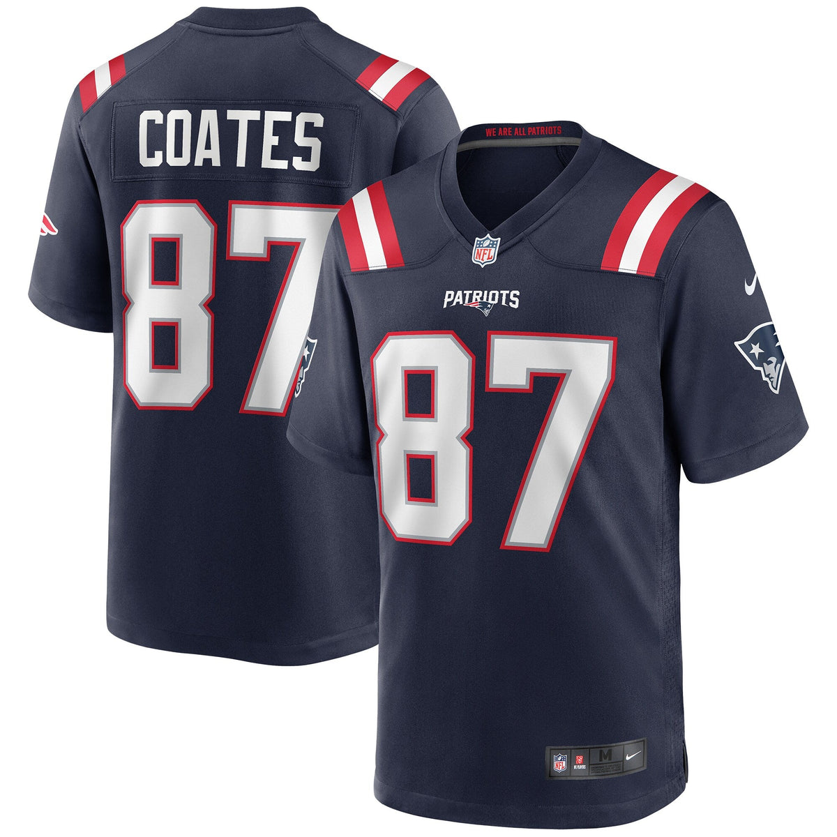 New England Patriots Ben Coates Navy Game Retired Player Football Jersey