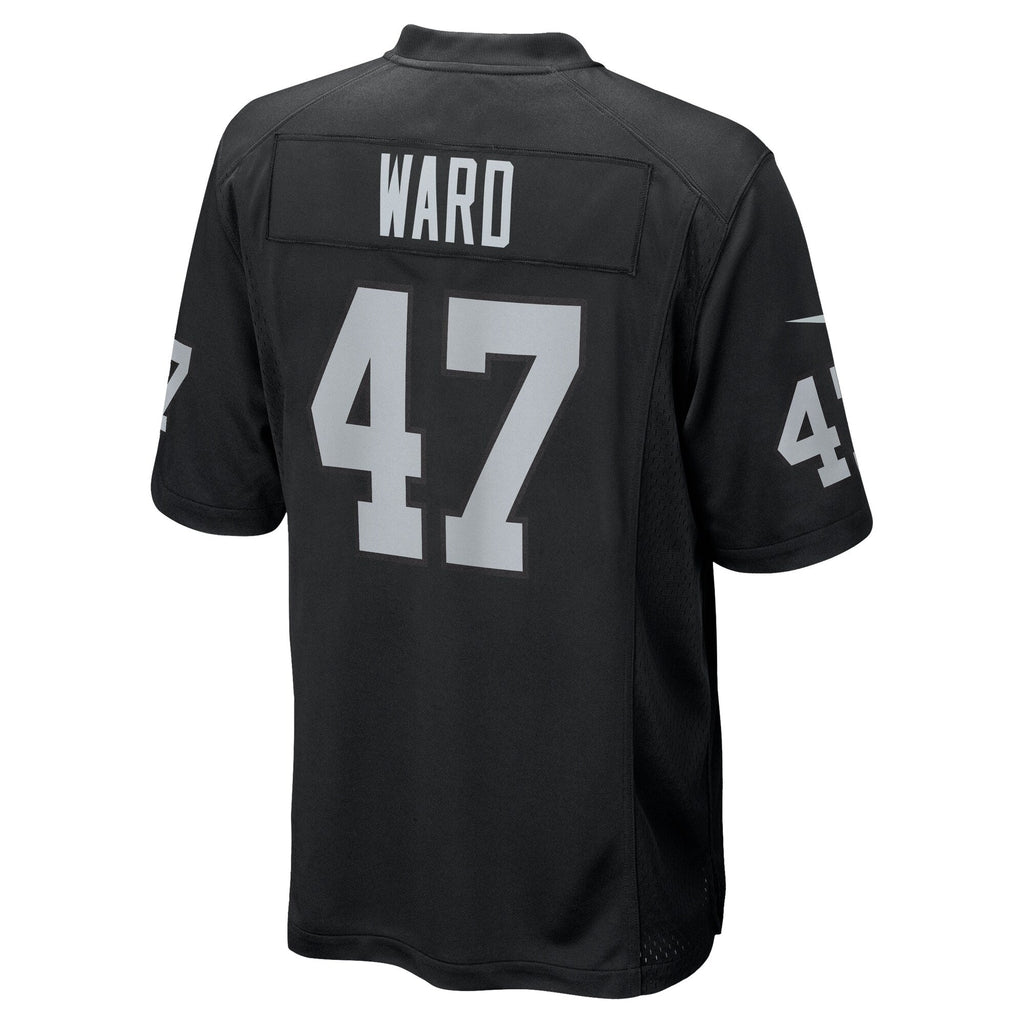 Las Vegas Raiders Alex Ward Black Team Game Football Jersey