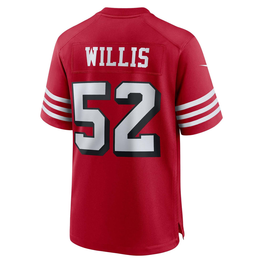 San Francisco 49ers Patrick Willis Scarlet Retired Player Alternate Game Football Jersey