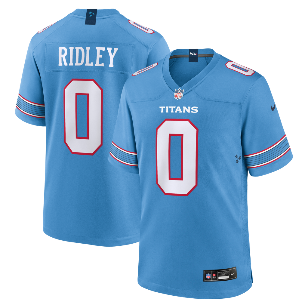 Tennessee Titans Calvin Ridley Light Blue Game Football Jersey