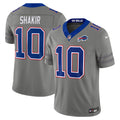 Buffalo Bills Khalil Shakir Gray Nickel City Vapor F.U.S.E. Stitched Limited Football Jersey