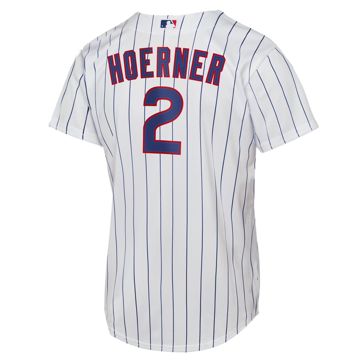 Male Chicago Cubs Nico Hoerner White Home Replica Baseball Jersey
