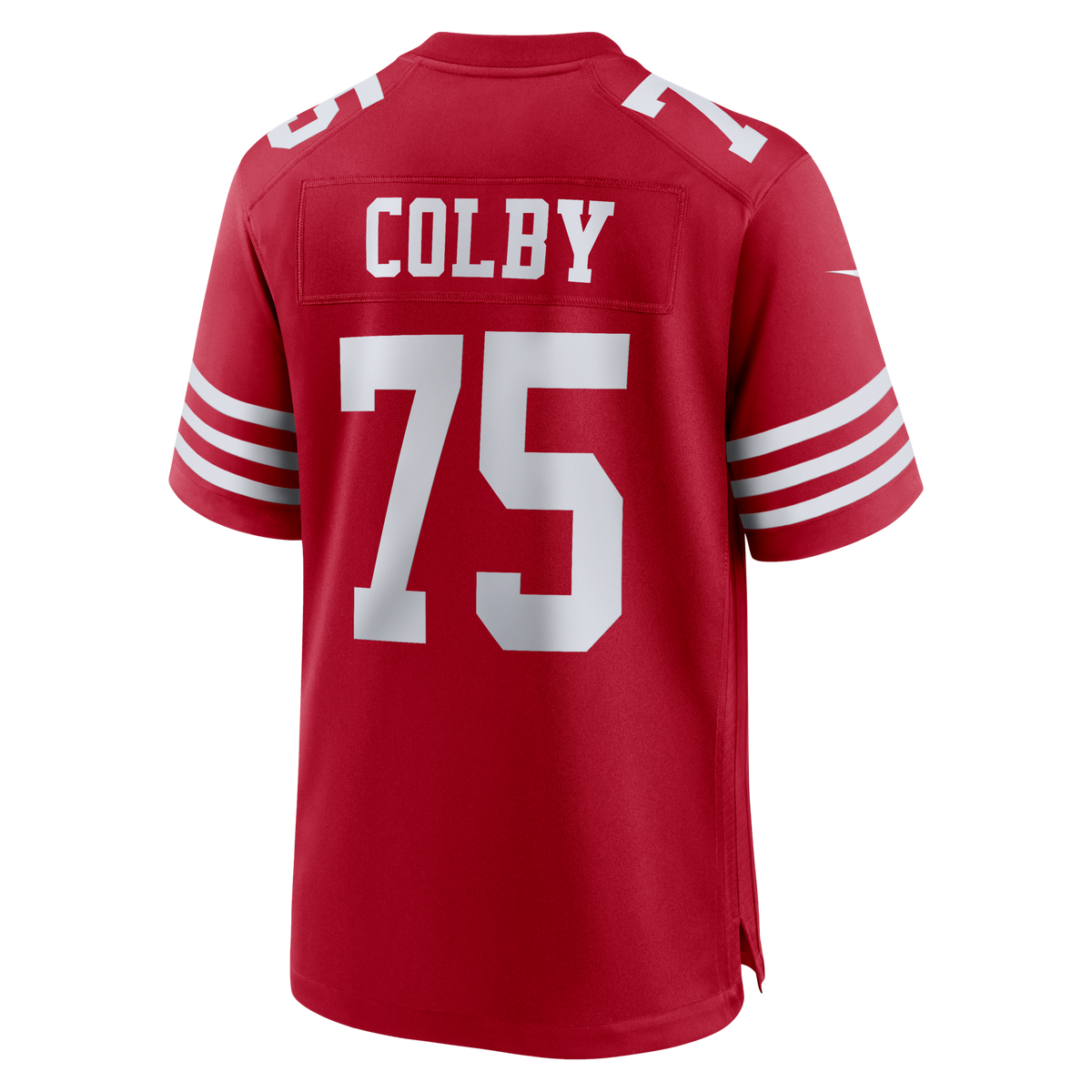 San Francisco 49ers Connor Colby Scarlet Team Game Football Jersey