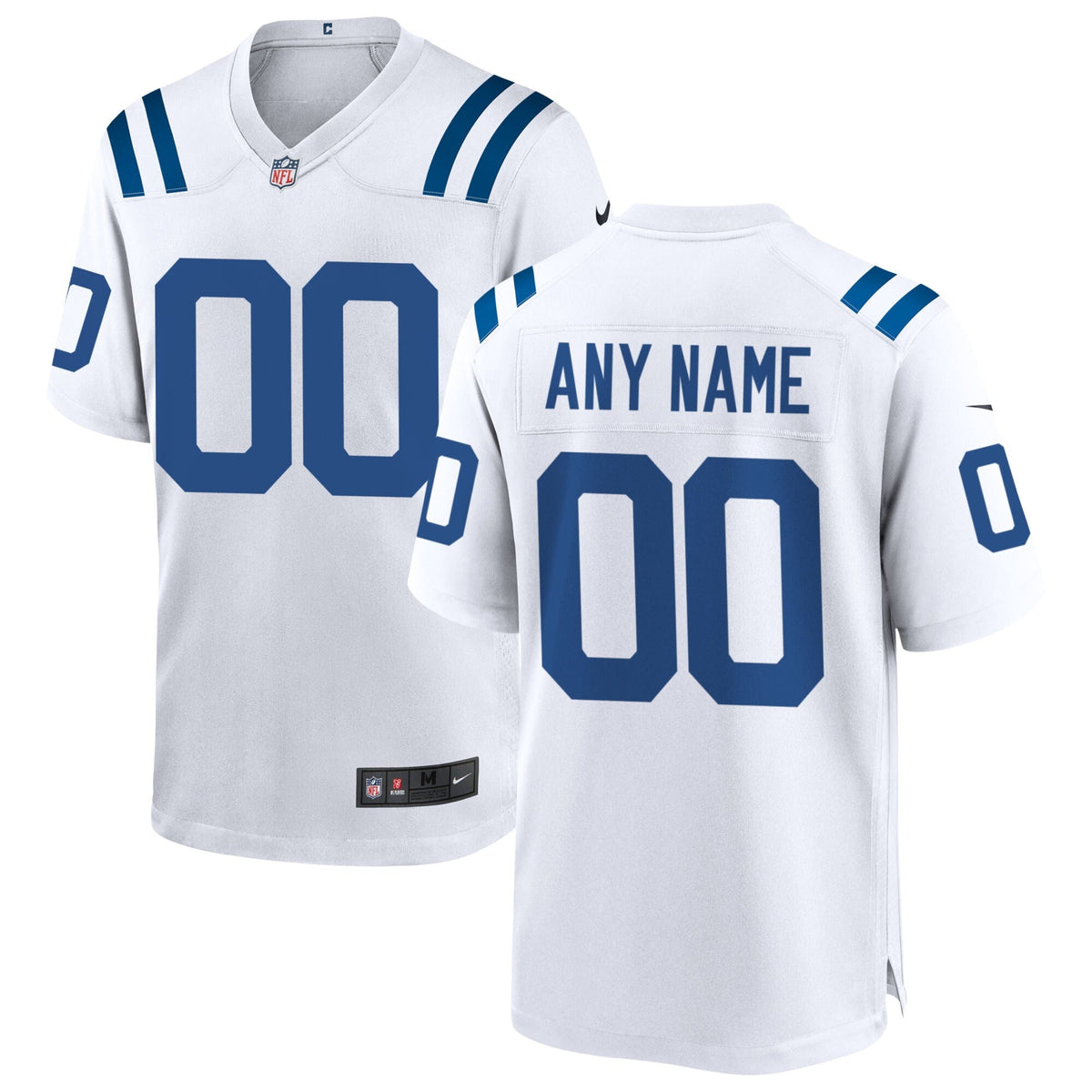 Indianapolis Colts White Custom Game Football Jersey