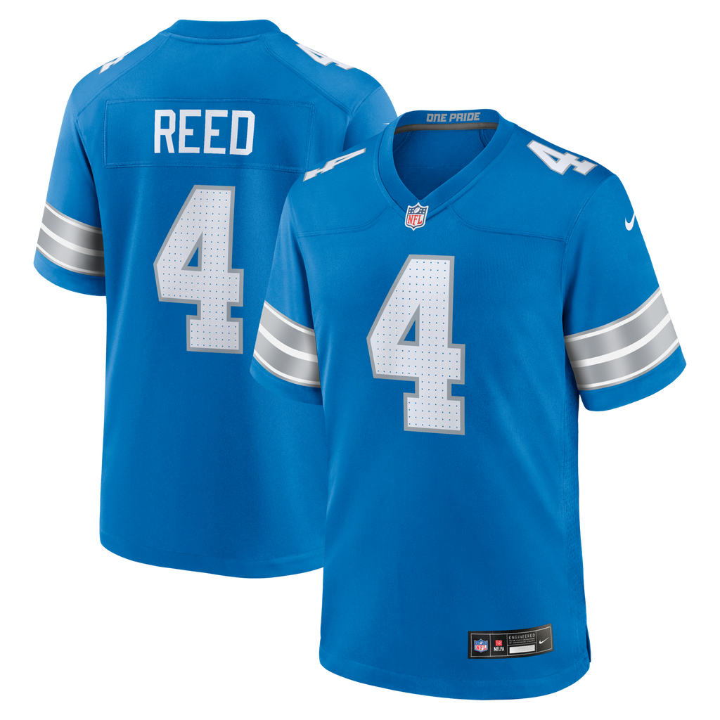 Detroit Lions D.J. Reed Blue Team Game Football Jersey