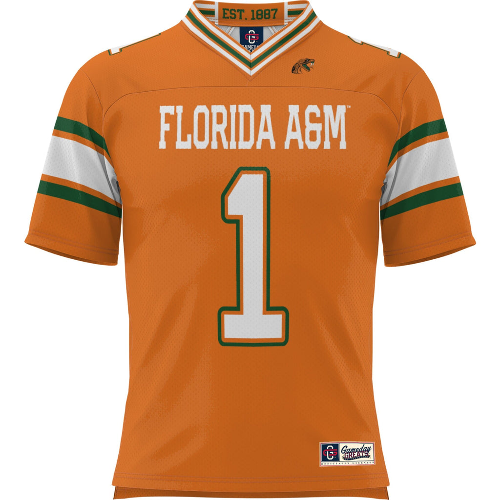 #1 Orange Florida A&M Rattlers Football Jersey