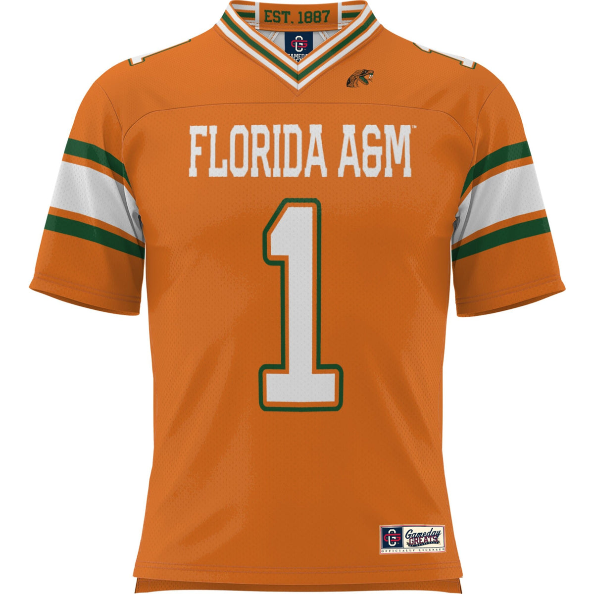 #1 Orange Florida A&M Rattlers Football Jersey