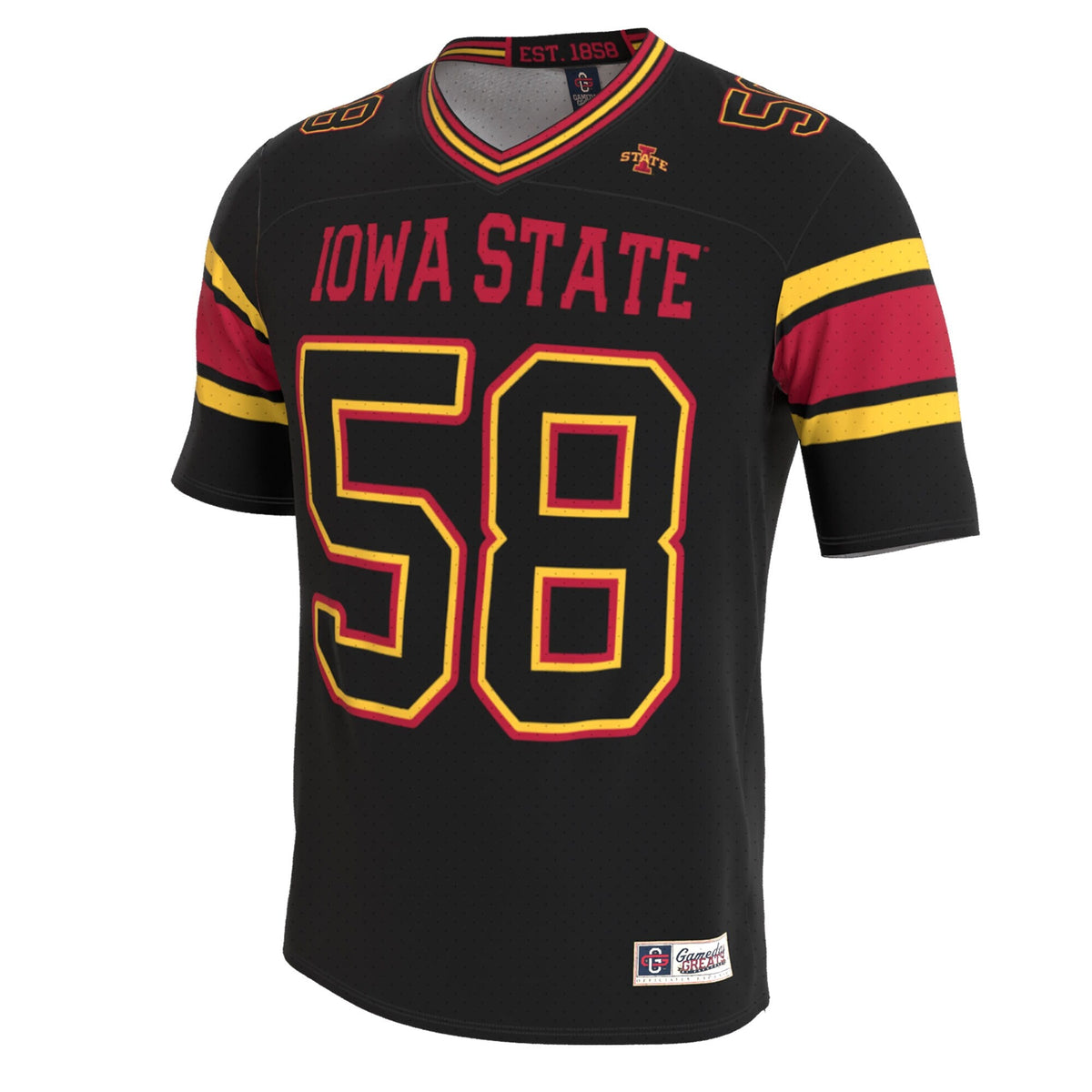 Iowa State Cyclones Lightweight Collegiate Football Blackout Fashion Jersey
