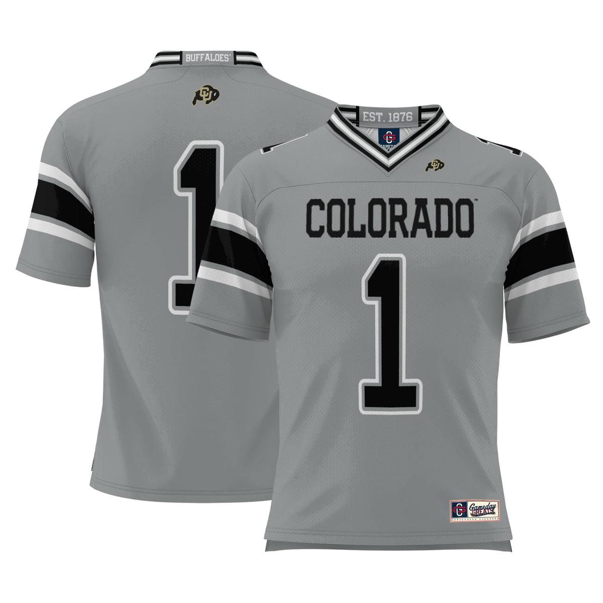 #1 Colorado Buffaloes Endzone Football Jersey - Gray