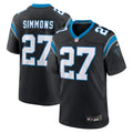 Carolina Panthers Isaiah Simmons Black Team Game Football Jersey