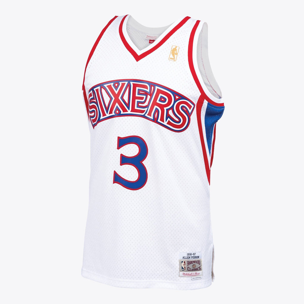 Philadelphia 76ers Allen Iverson 1996 Swingman Jersey by - White
