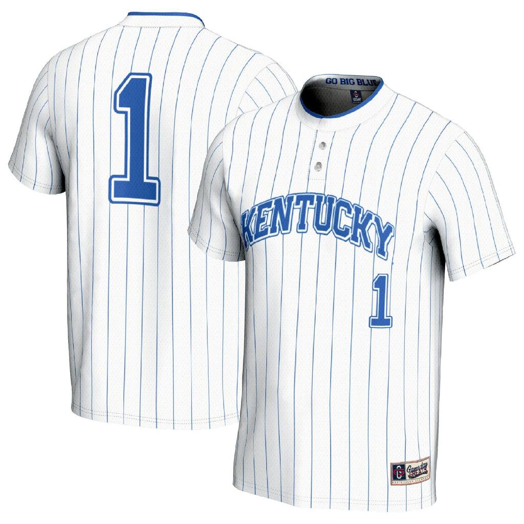 #1 Kentucky Wildcats Lightweight Softball Fashion Jersey - White