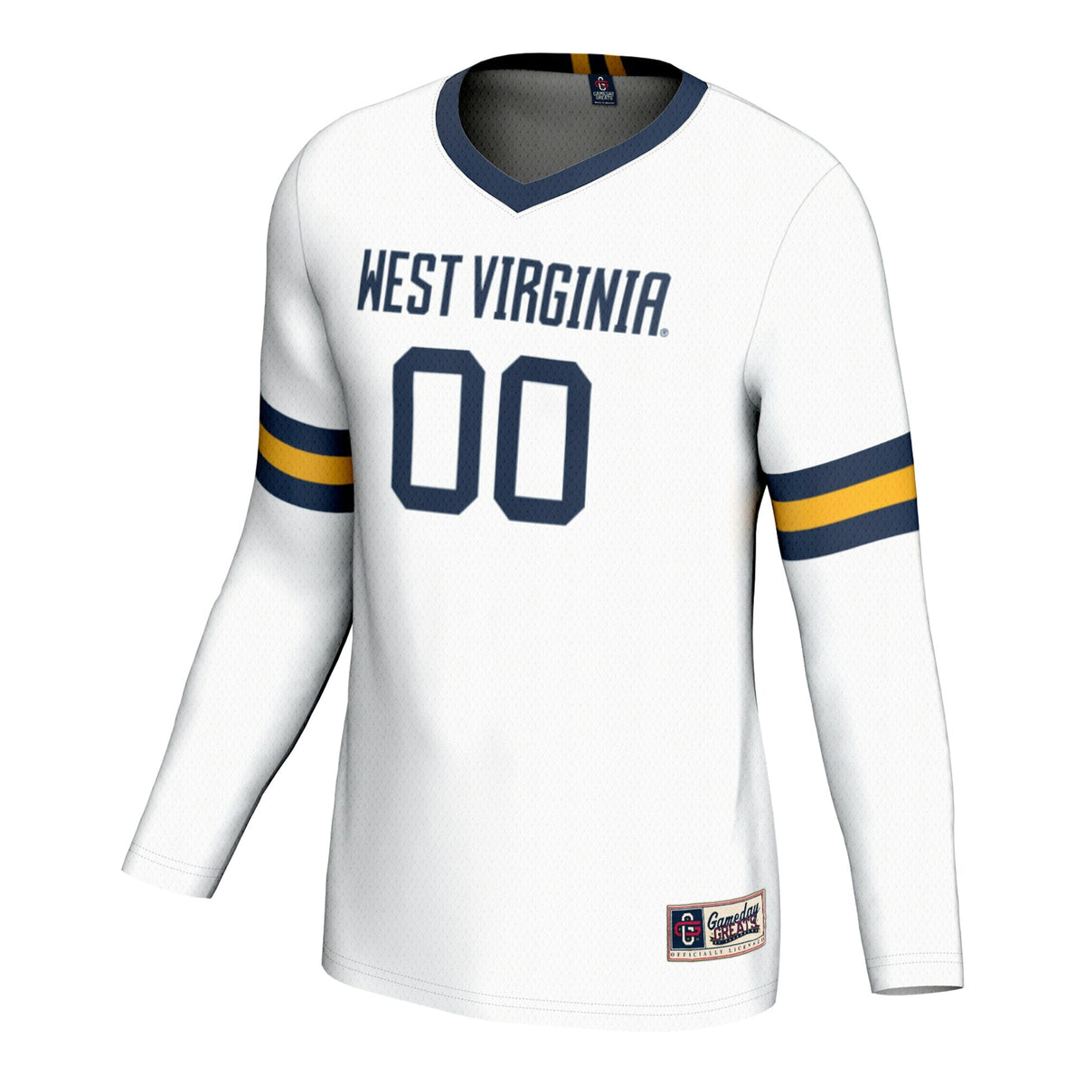 West Virginia Mountaineers NIL Pick-A-Player Lightweight Volleyball Jersey - White