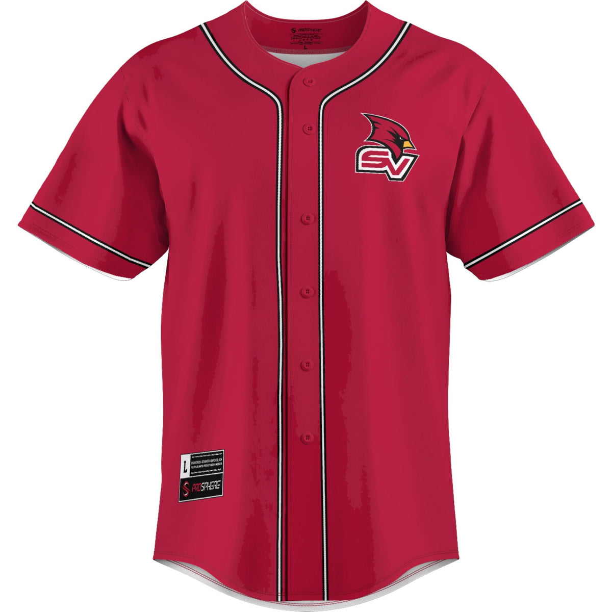 Saginaw Valley State Cardinals Lightweight Baseball Jersey - Red