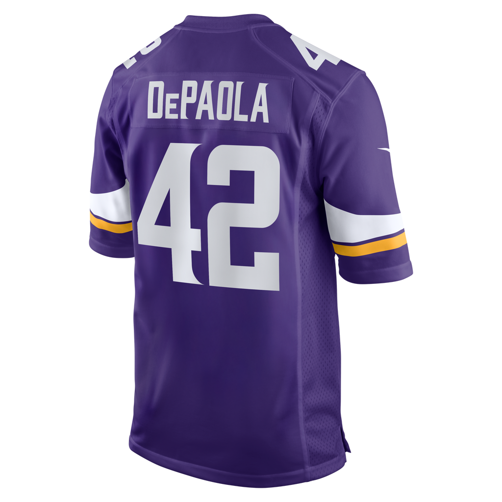 Minnesota Vikings Andrew DePaola Purple Game Football Jersey