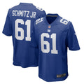 New York Giants John Michael Schmitz Jr. Royal Team Game Football Jersey