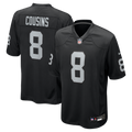 Las Vegas Raiders Kirk Cousins Black Team Game Football Jersey