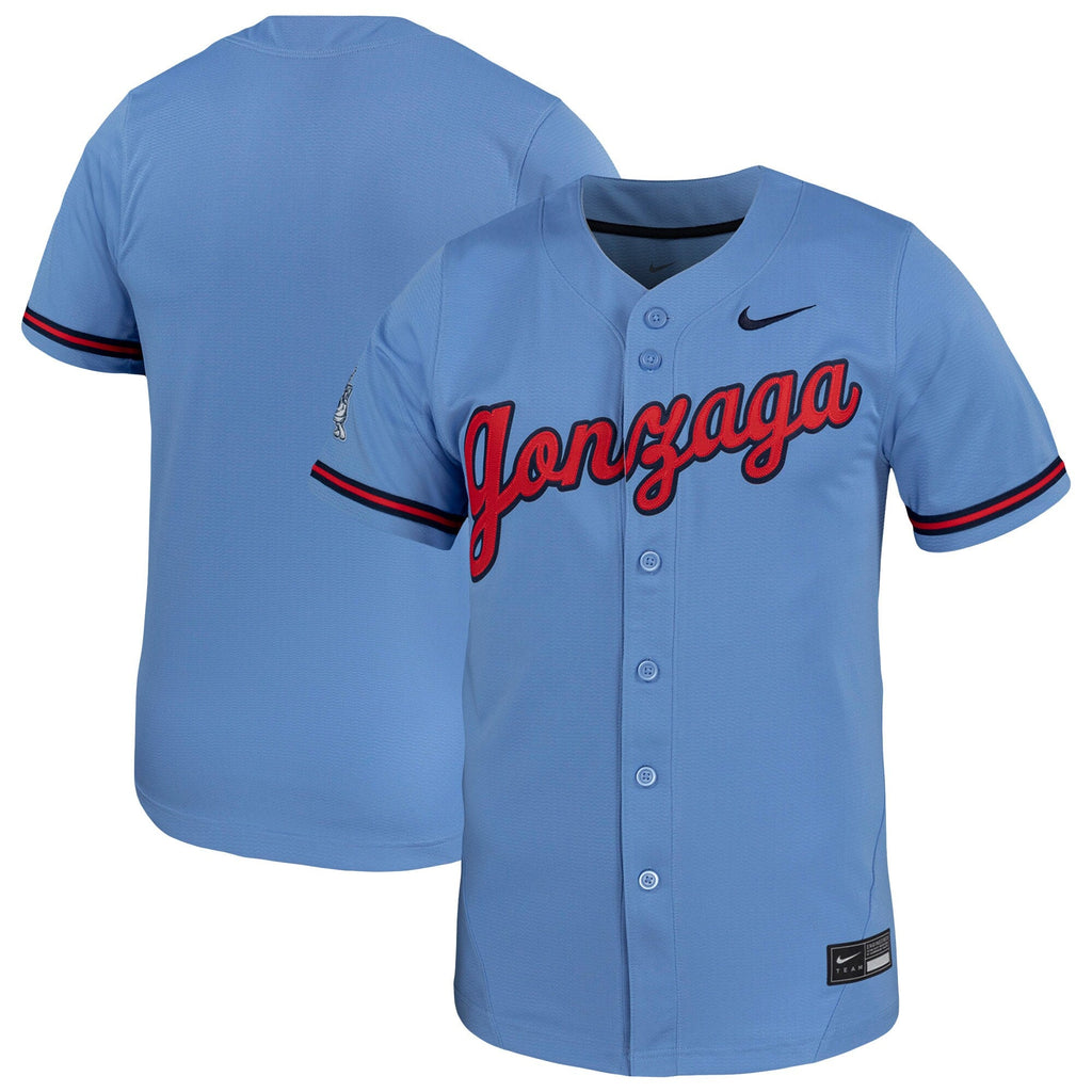 Light Blue Gonzaga Bulldogs Replica Baseball Jersey