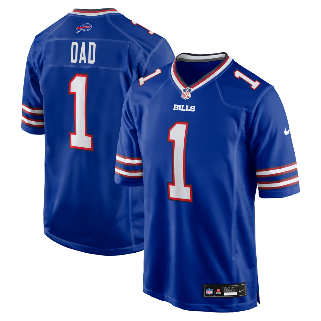 Buffalo Bills Number 1 Dad Royal Game Football Jersey