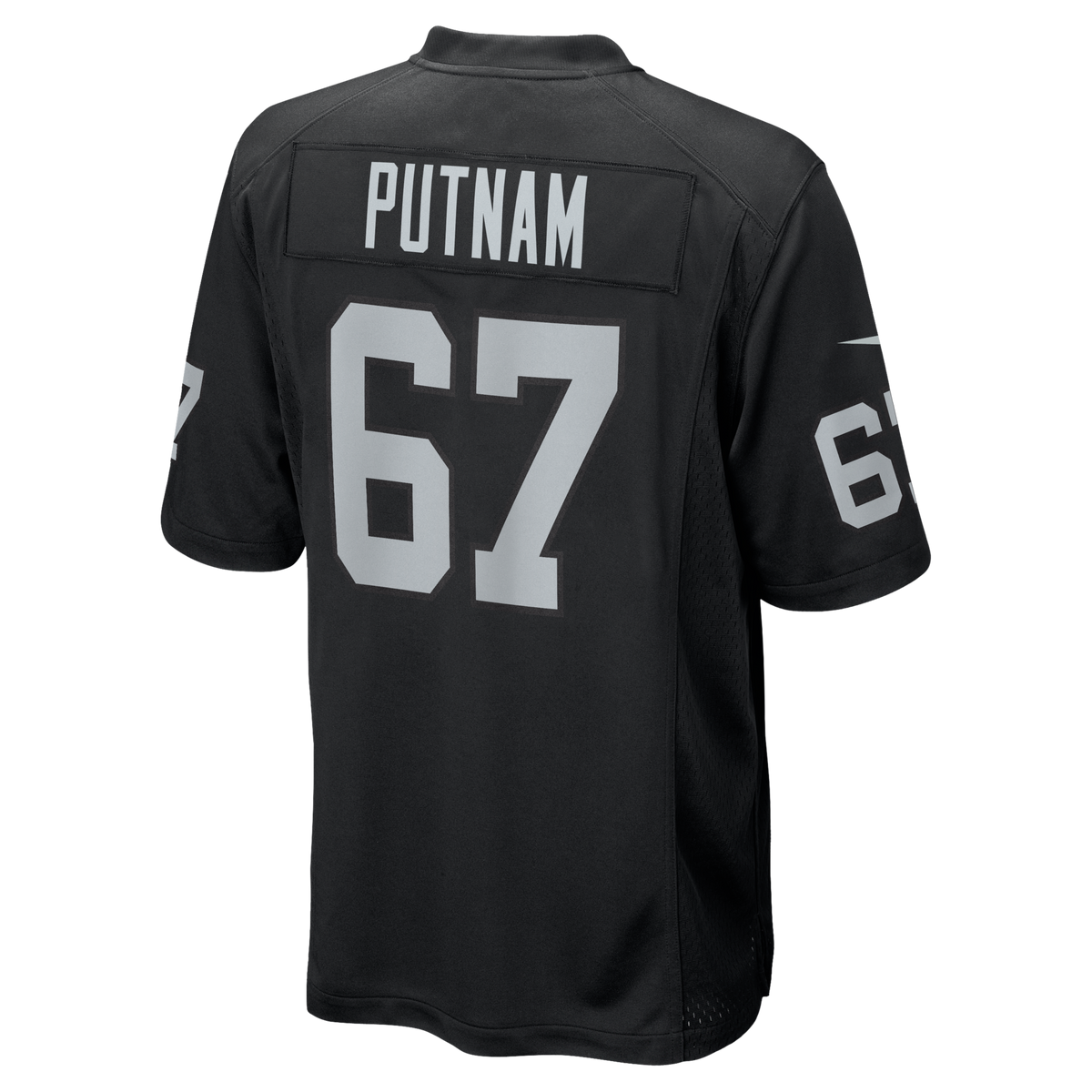 Las Vegas Raiders Will Putnam Black Team Game Football Jersey