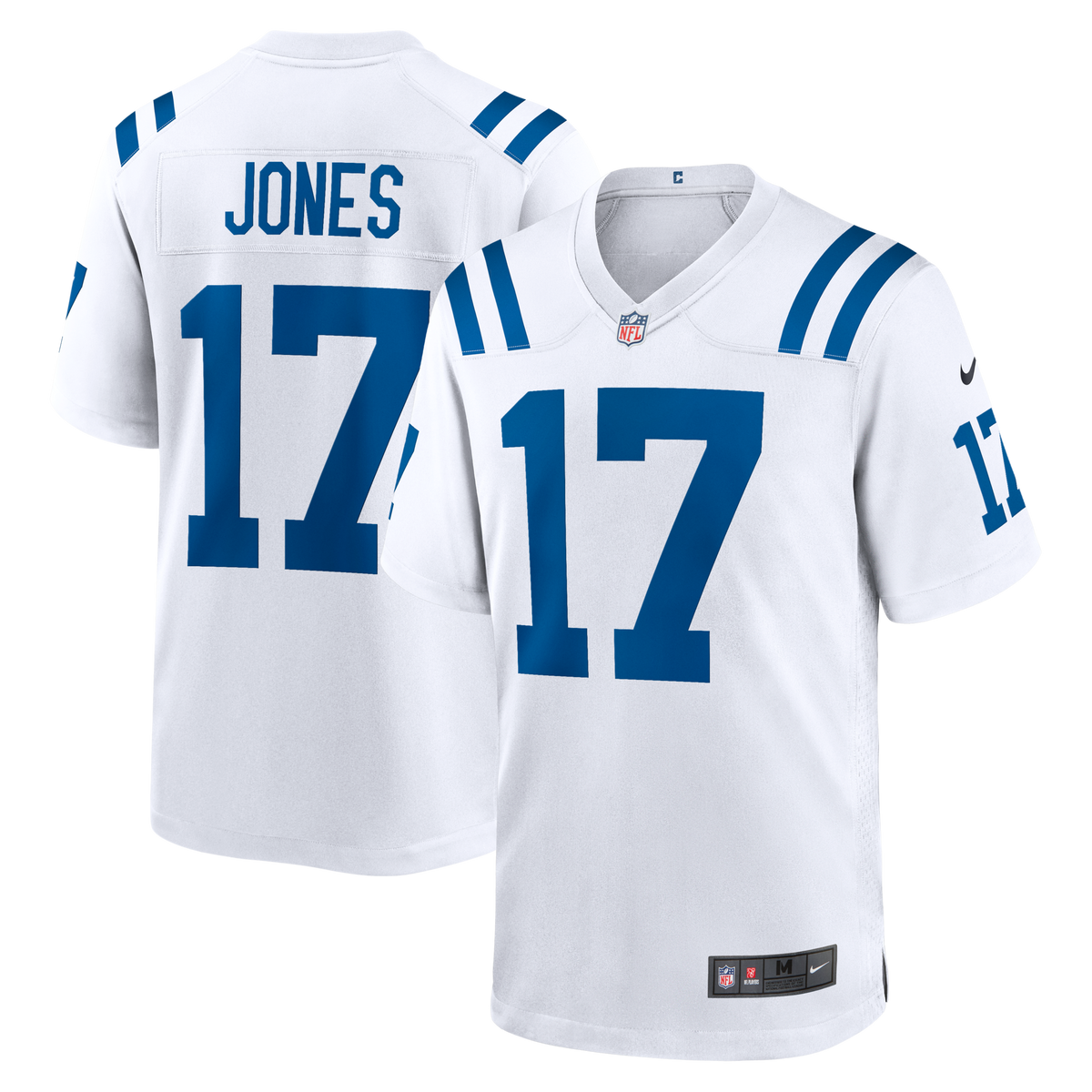 Indianapolis Colts Daniel Jones White Game Football Jersey