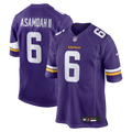 Minnesota Vikings Brian Asamoah II Purple Game Football Jersey