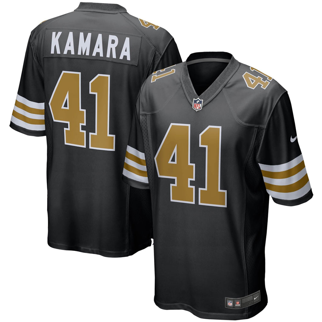New Orleans Saints Alvin Kamara Black Alternate Game Football Jersey