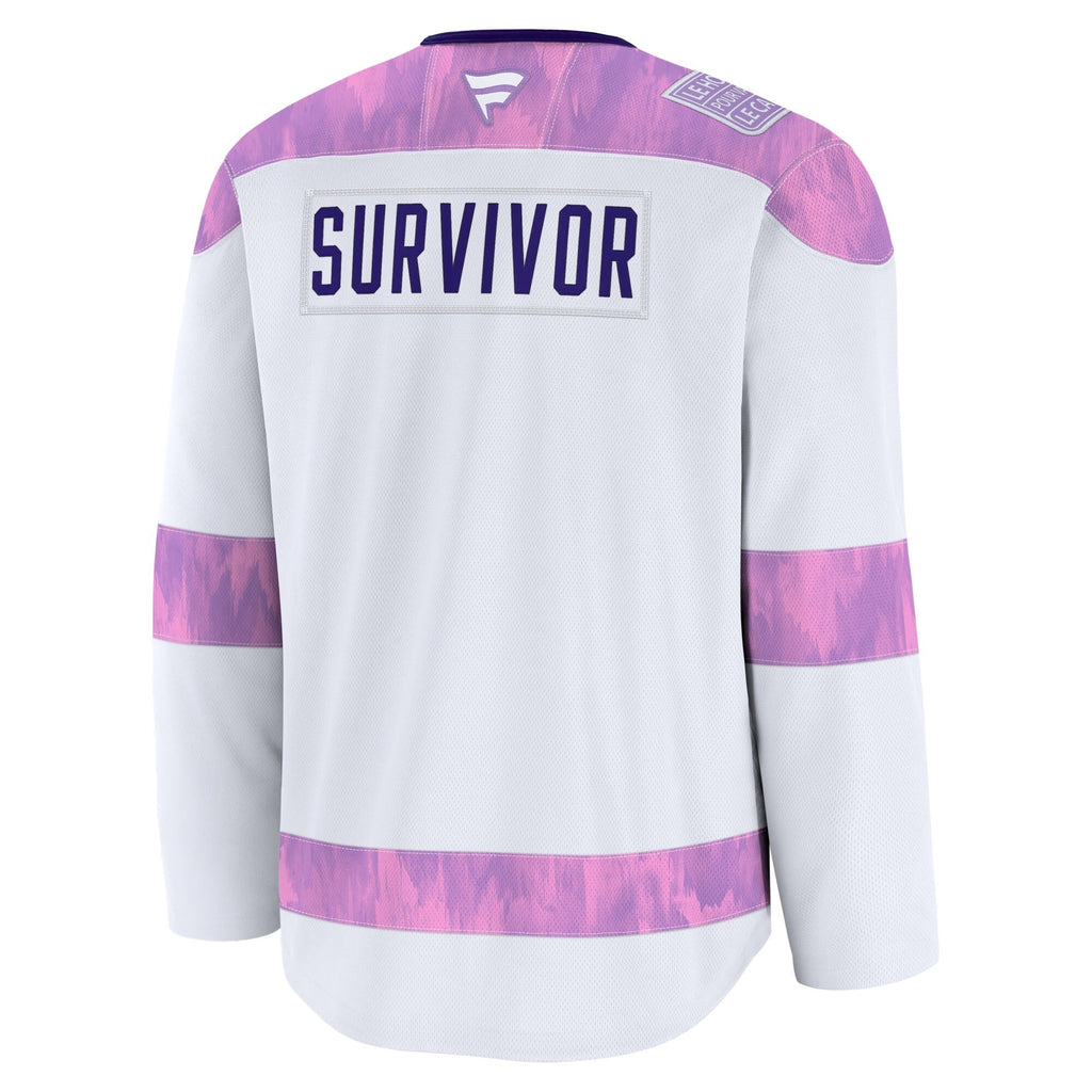 Washington Capitals White Hockey Fights Cancer Survivor Practice Jersey