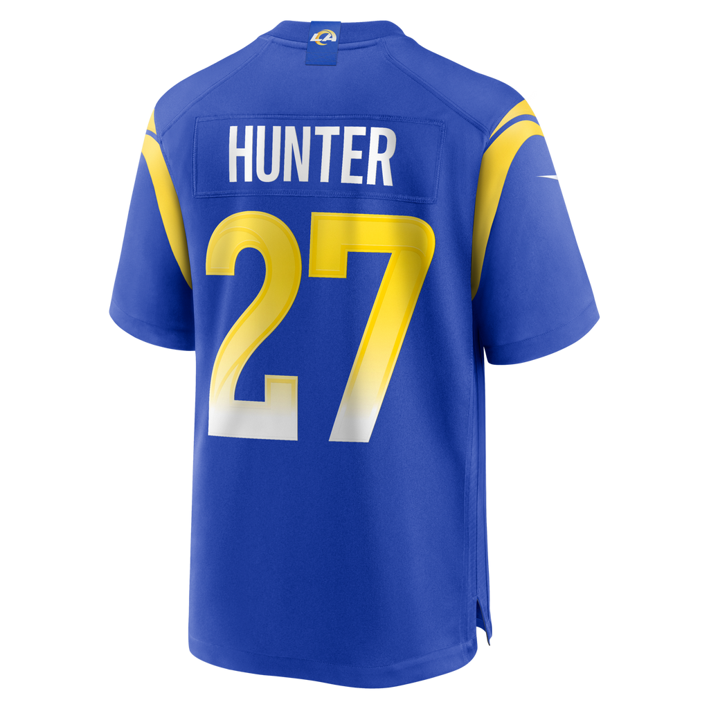 Los Angeles Rams Jarquez Hunter Royal Team Game Football Jersey