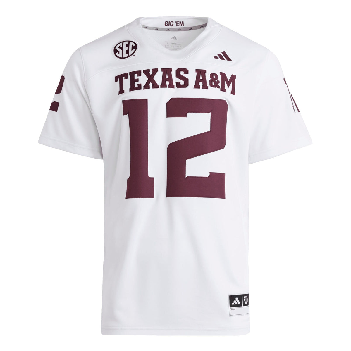 #12 Texas A&M Aggies Premier Jersey - White