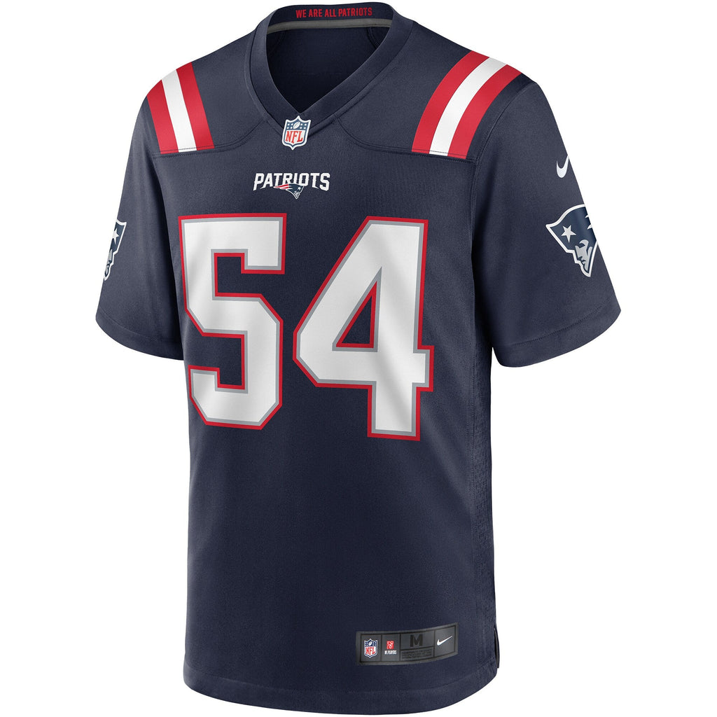 New England Patriots Tedy Bruschi Navy Game Retired Player Football Jersey
