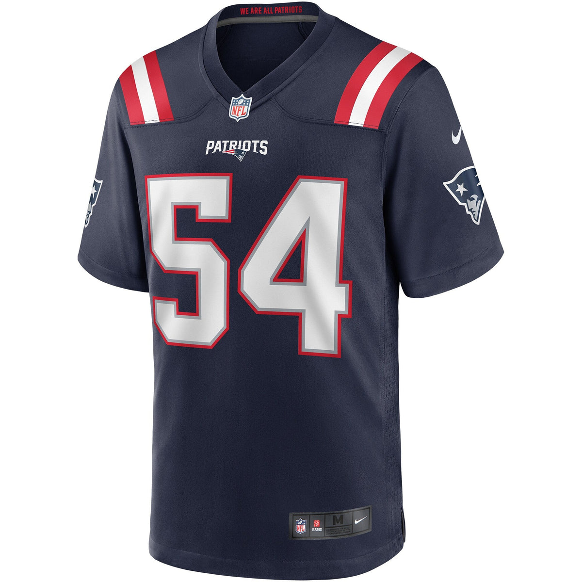 New England Patriots Tedy Bruschi Navy Game Retired Player Football Jersey