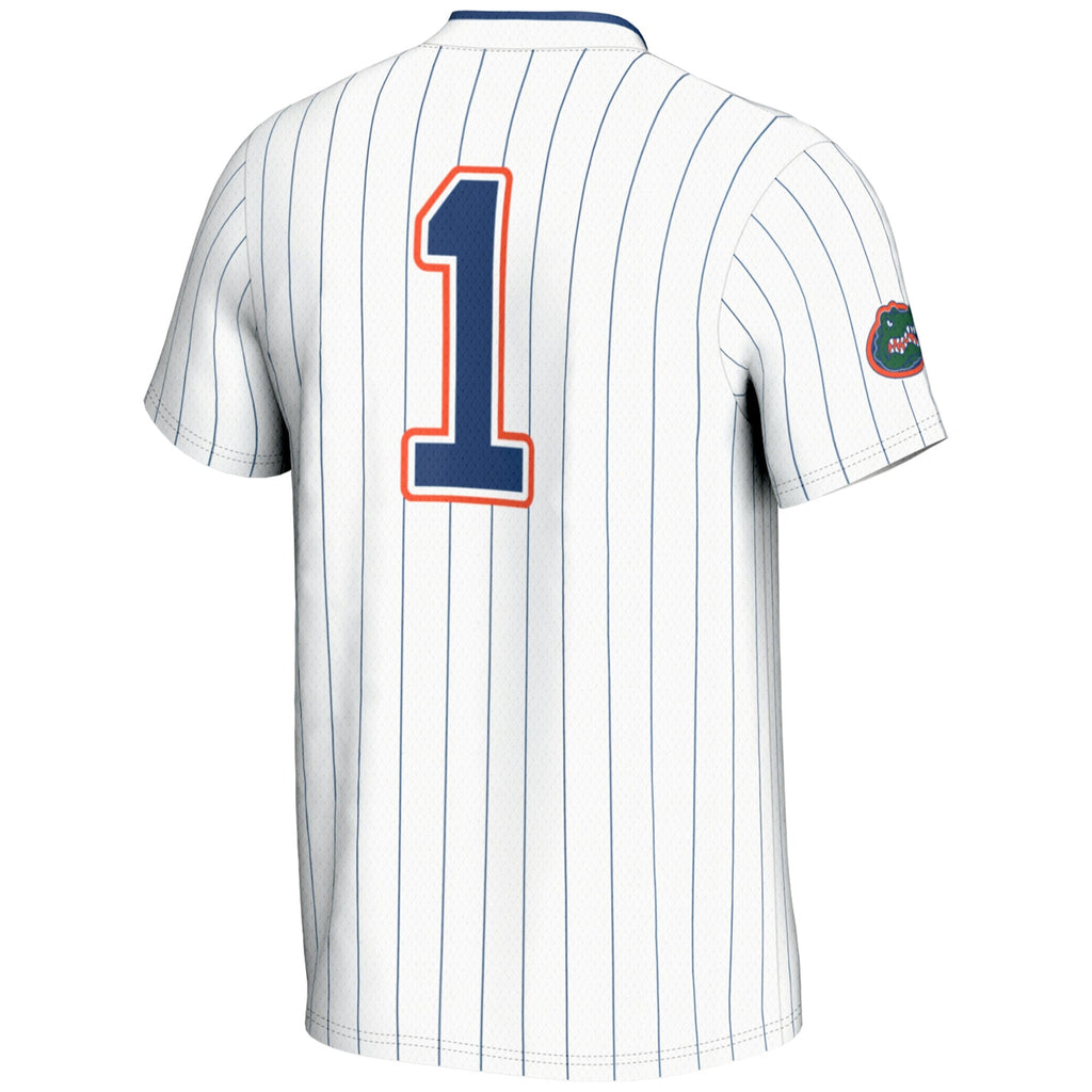 #1 Florida Gators Lightweight Softball Jersey - White