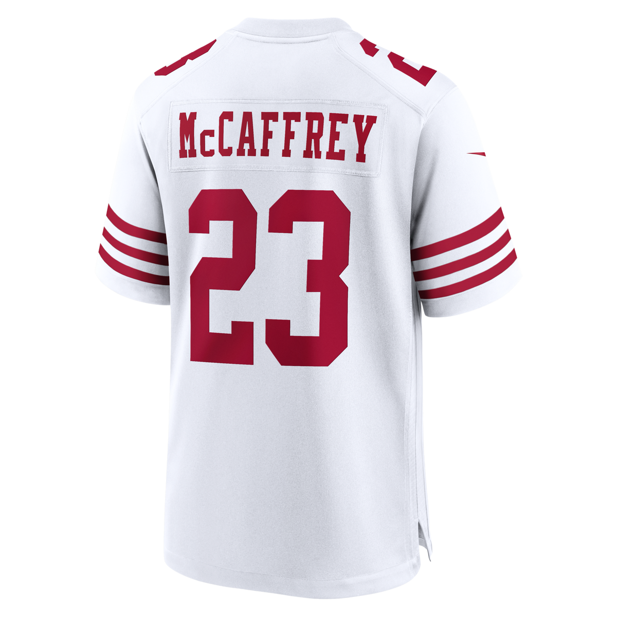 San Francisco 49ers Christian McCaffrey White 80th Anniversary Game Football Jersey