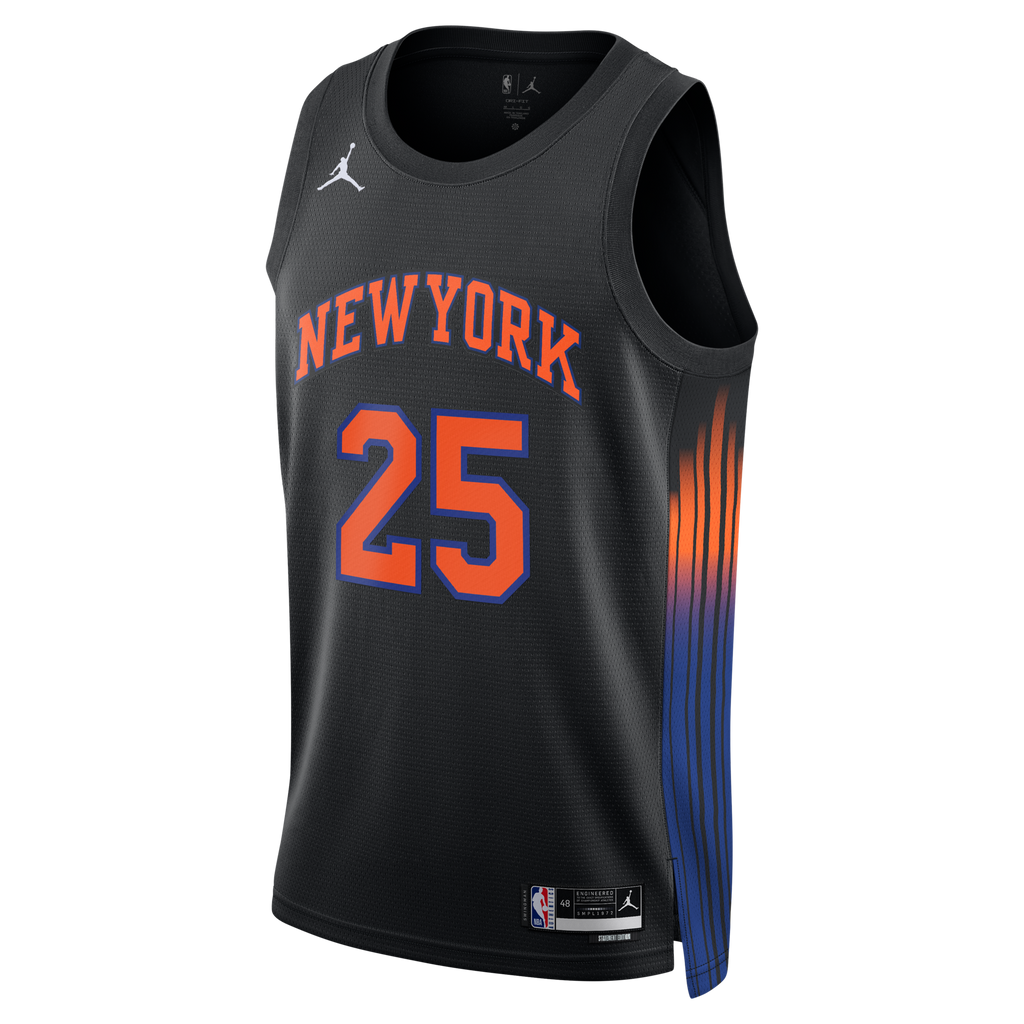 New York Knicks Statement Edition Jersey - Black - Mikal Bridges