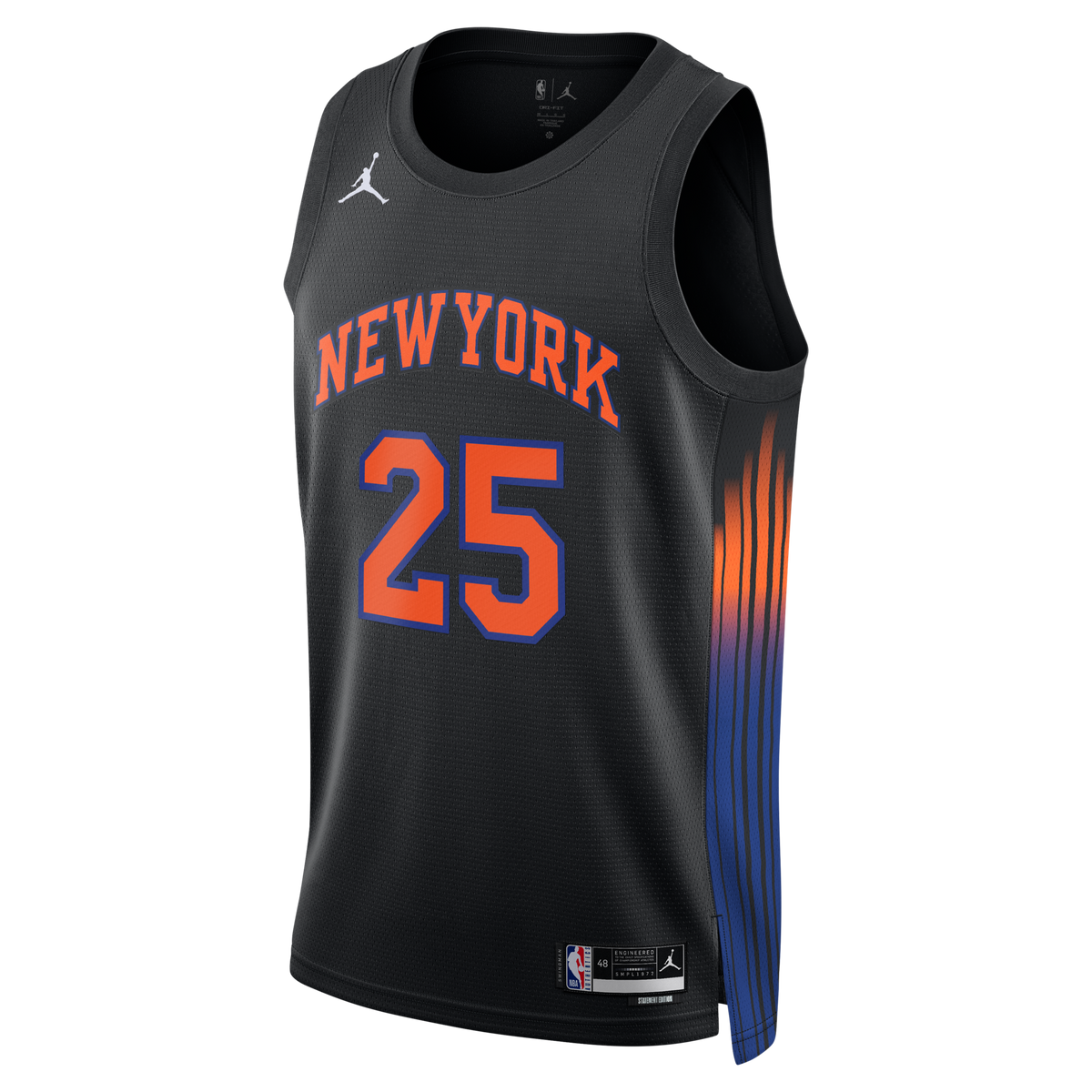 New York Knicks Statement Edition Jersey - Black - Mikal Bridges