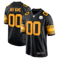 Pittsburgh Steelers Black Alternate Custom Game Football Jersey
