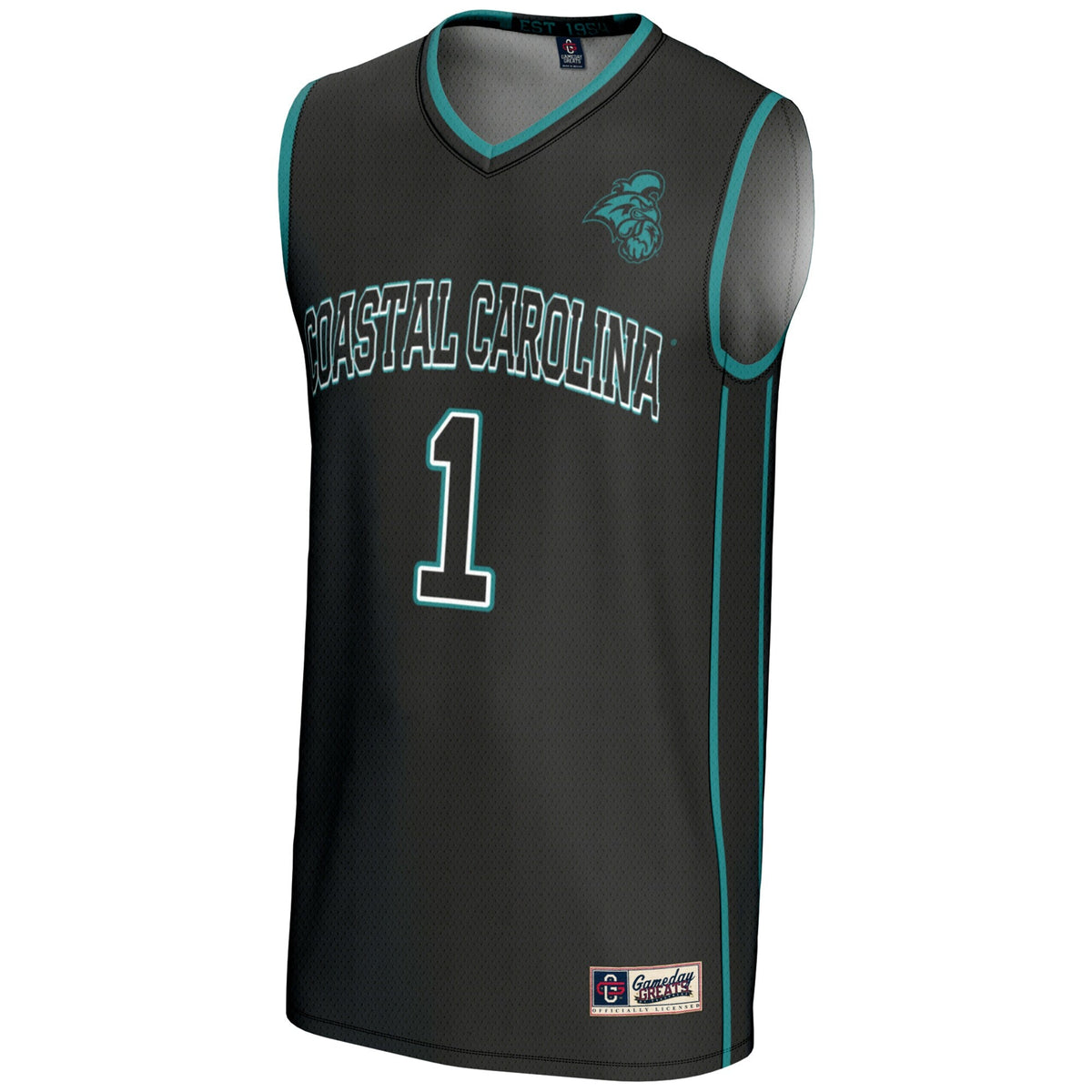 #1 Coastal Carolina Chanticleers Lightweight Basketball Jersey - Black