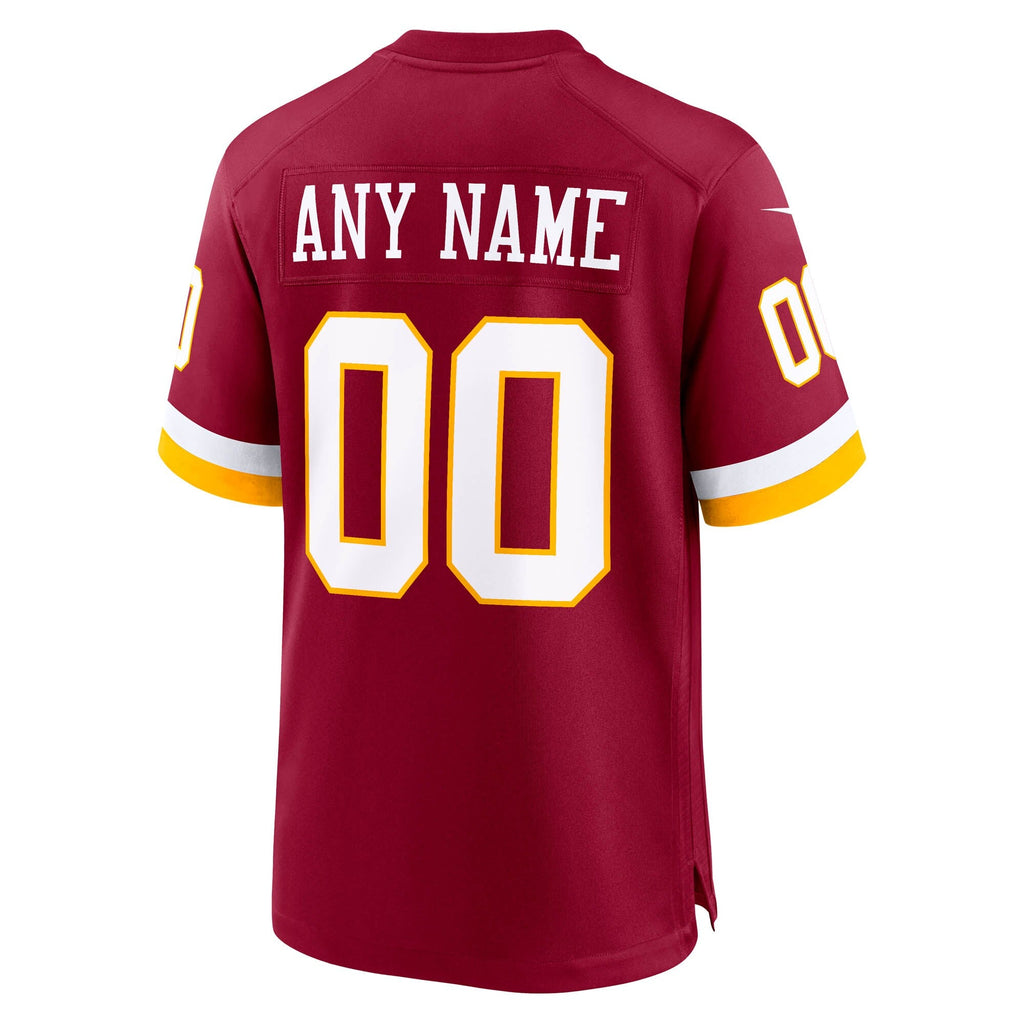 Washington Commanders Burgundy Custom Game Football Jersey