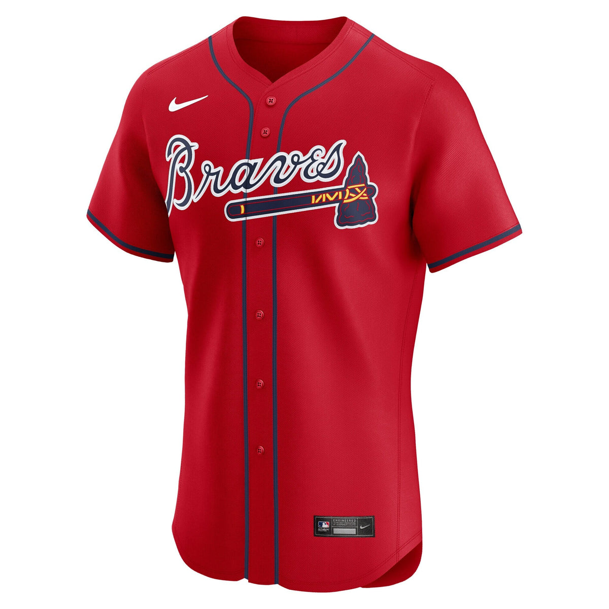 Atlanta Braves Red Alternate Elite Baseball Jersey