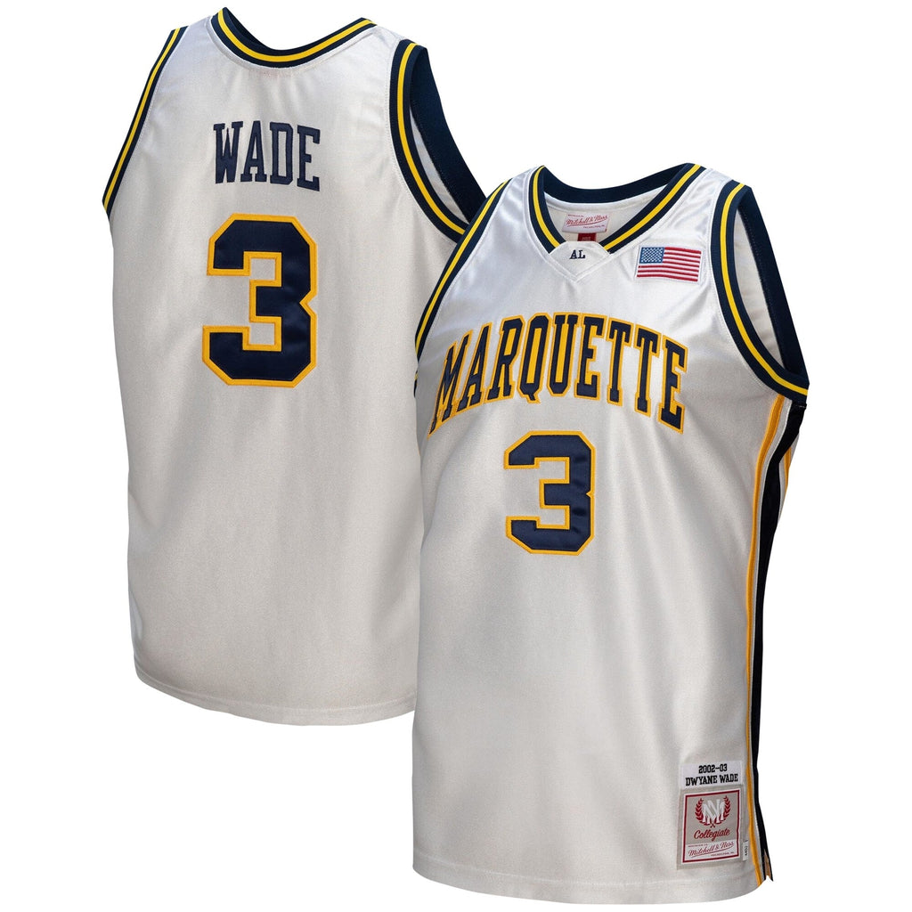 Dwyane Wade White Marquette Golden Eagles College Vault 2002/03 Jersey