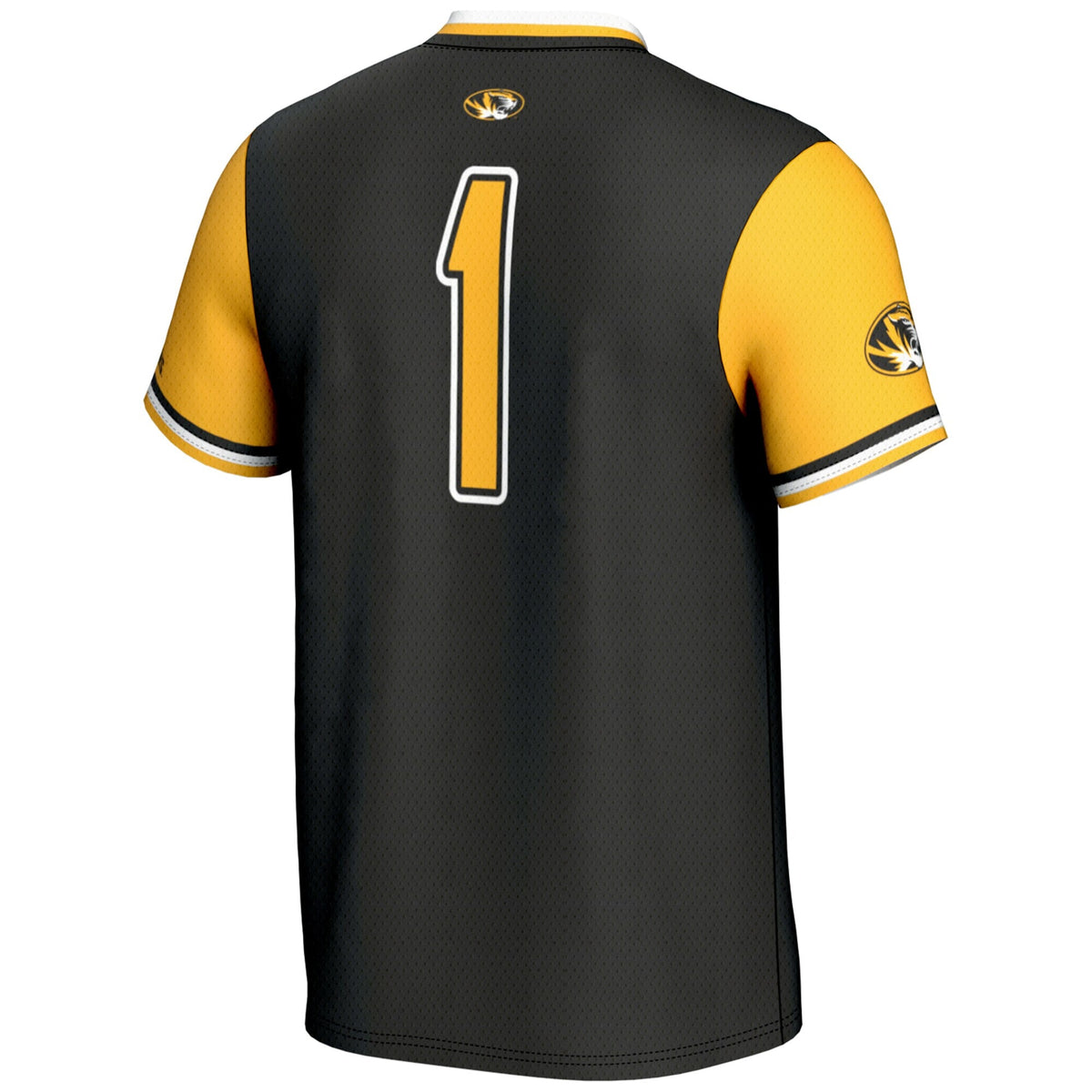 #1 Missouri Tigers Lightweight Softball Jersey - Black