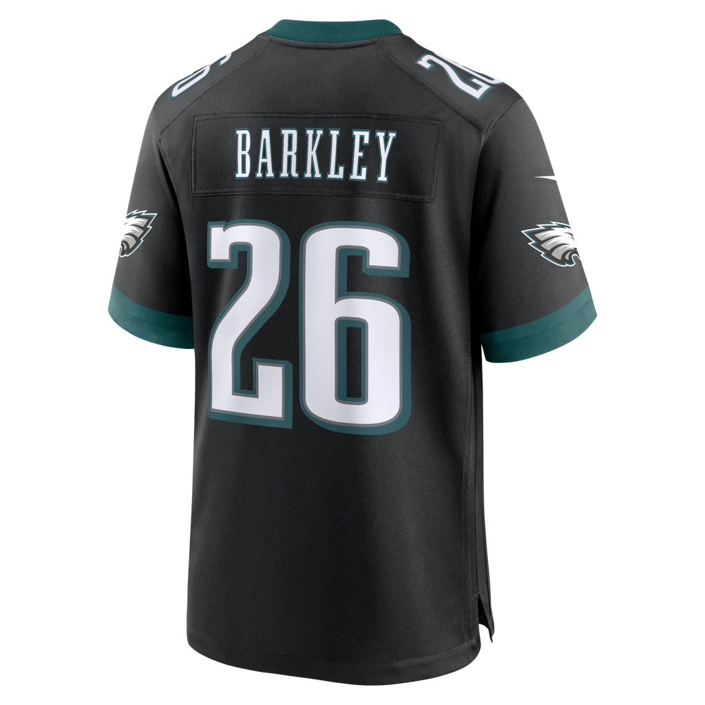 Philadelphia Eagles Saquon Barkley Black Alternate Game Football Jersey