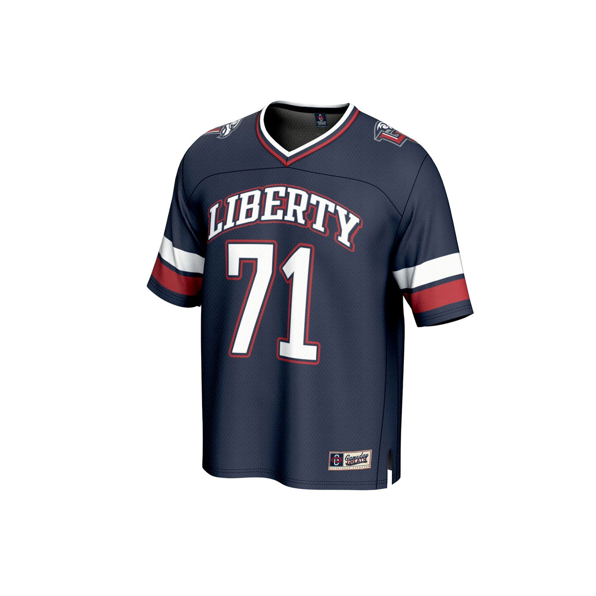 #71 Navy Liberty Flames Lightweight Football Fashion Jersey