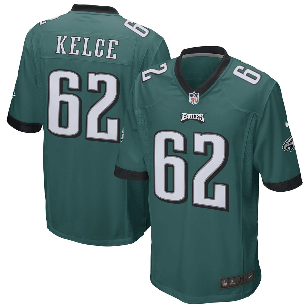 Philadelphia Eagles Jason Kelce Midnight Green Game Football Jersey