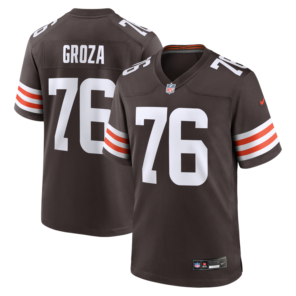 Cleveland Browns Lou Groza Brown Game Retired Player Football Jersey